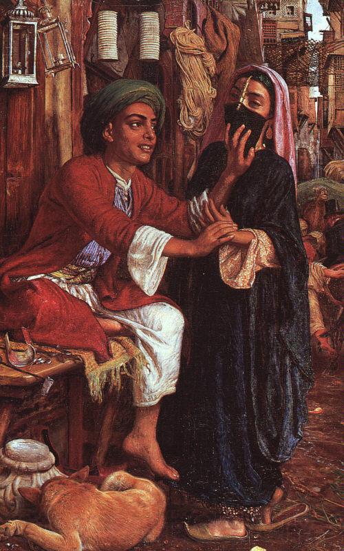 William Holman Hunt The Lantern Maker's Courtship Norge oil painting art